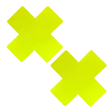 Neon Yellow X Wet Vinyl Pasties