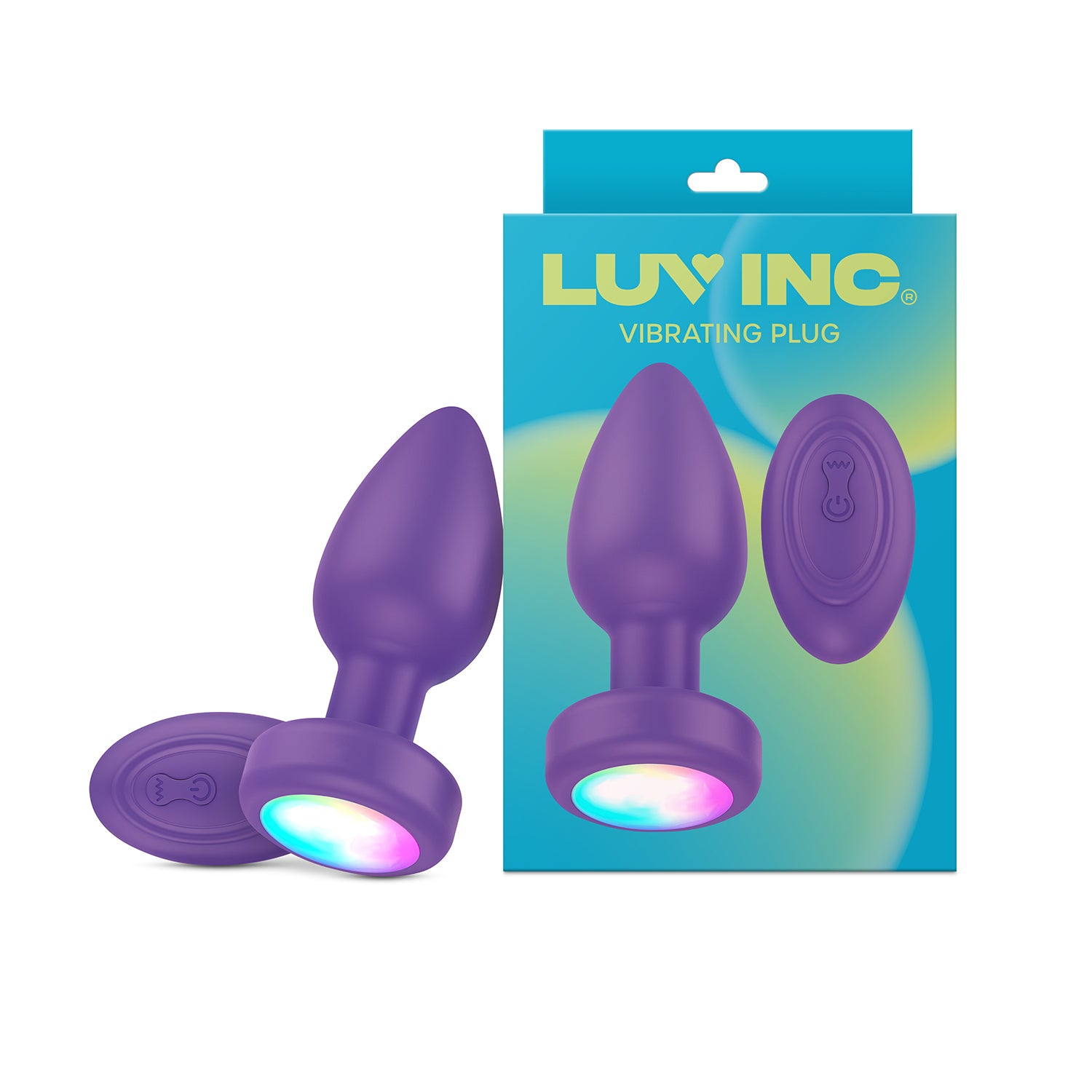 Luv Inc Vibrating Plug with Remote Purple