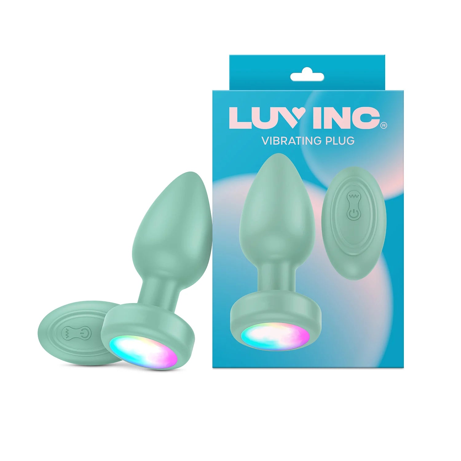 Luv Inc Vibrating Plug with Remote Green