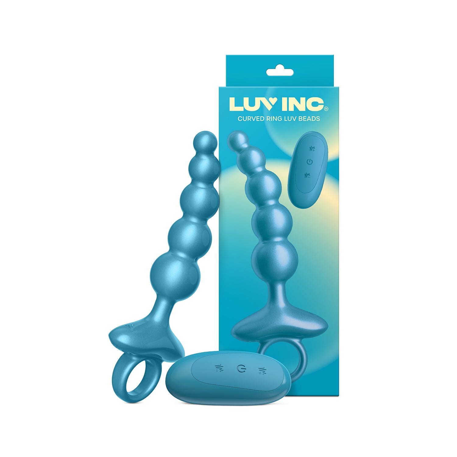 Luv Inc Curved Ring Luv Beads Metallic Blue