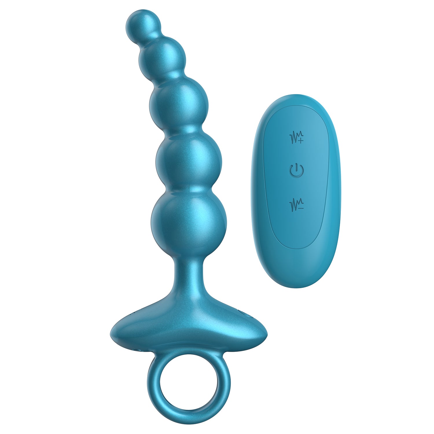 Luv Inc Curved Ring Luv Beads Metallic Blue