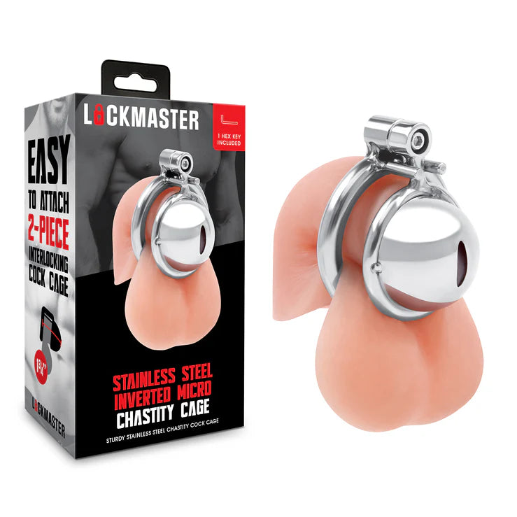 Lockmaster Stainless Steel Inverted Micro Chastity Cage