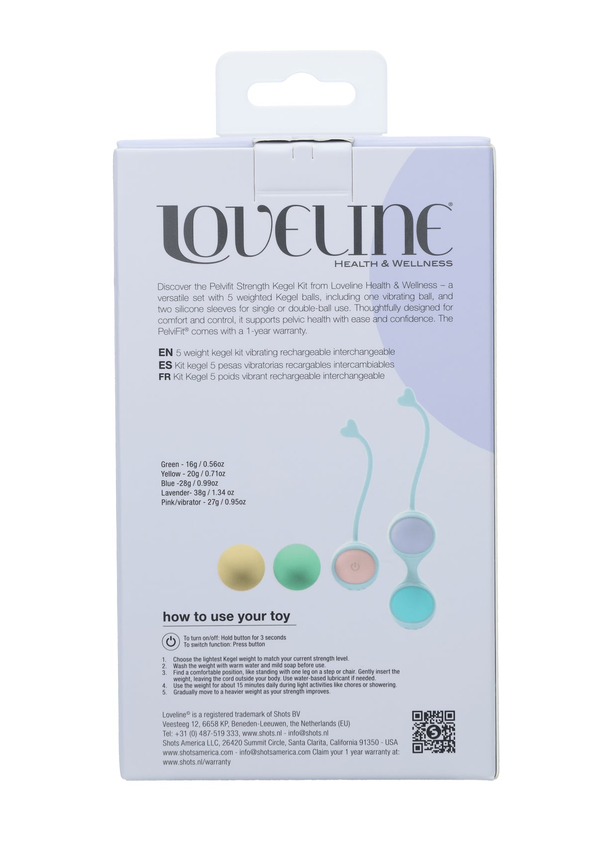 LoveLine PelviFit Strength 5pc Kegel Kit