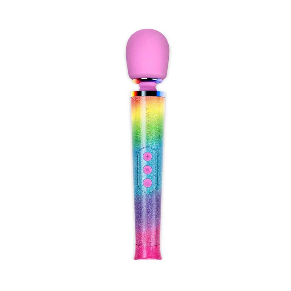 Le Wand Petite Rechargeable Massager in Rainbow Ombre