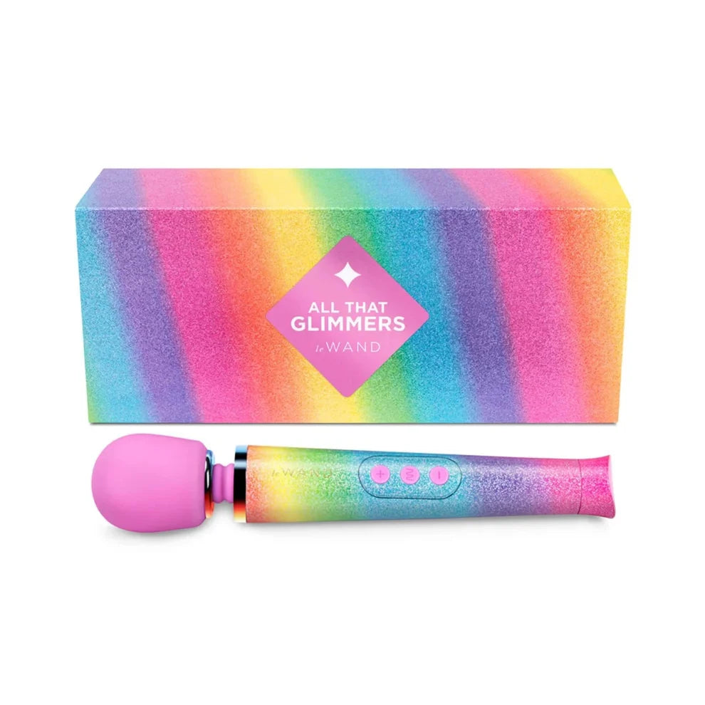 Le Wand Petite Rechargeable Massager in Rainbow Ombre