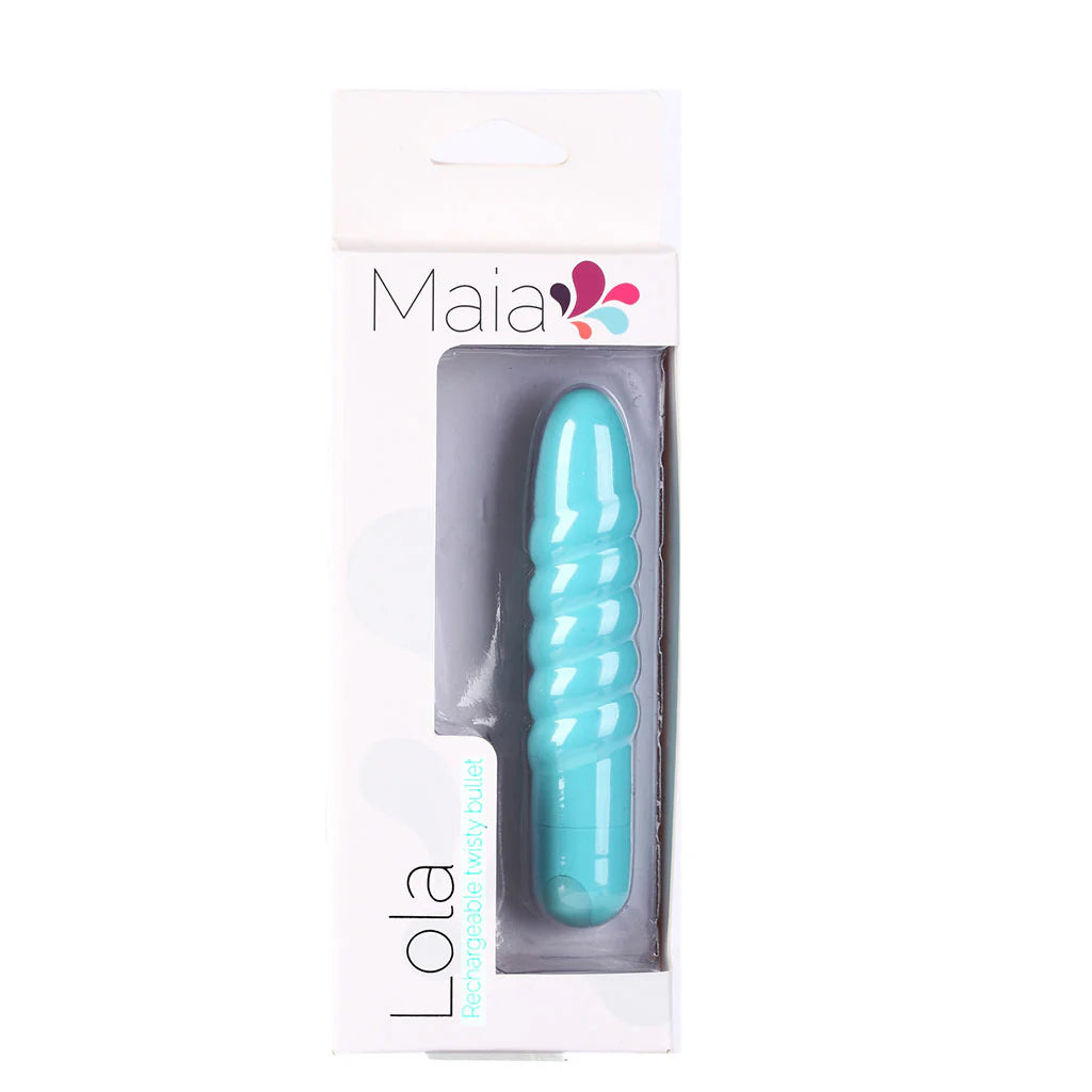 LOLA Silicone Vibrating Twisty Bullet Blue