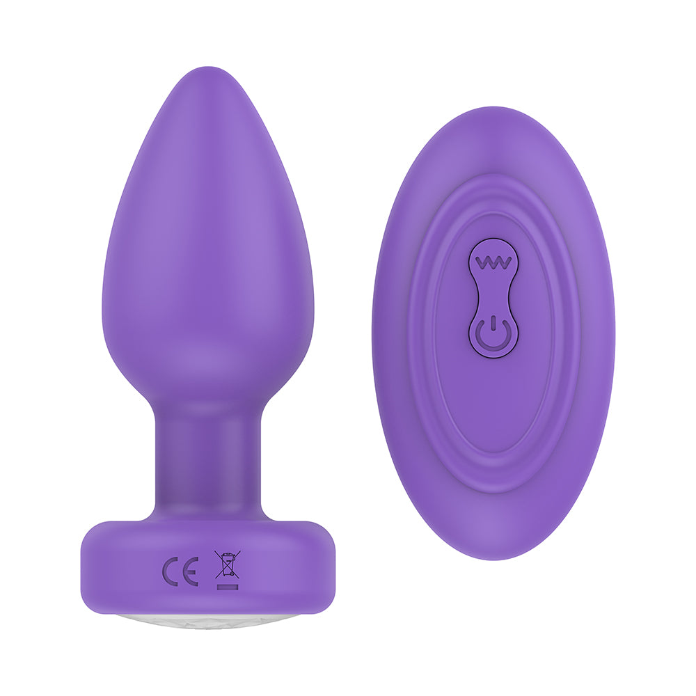 Luv Inc Vibrating Plug with Remote Purple
