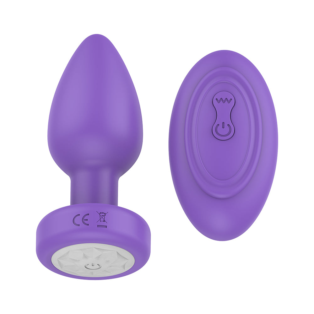 Luv Inc Vibrating Plug with Remote Purple