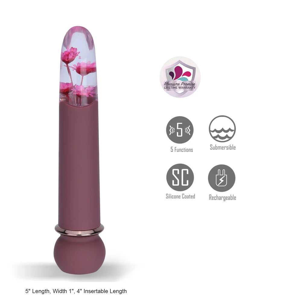 Jaguar Flora Flower Bullet in Burgundy