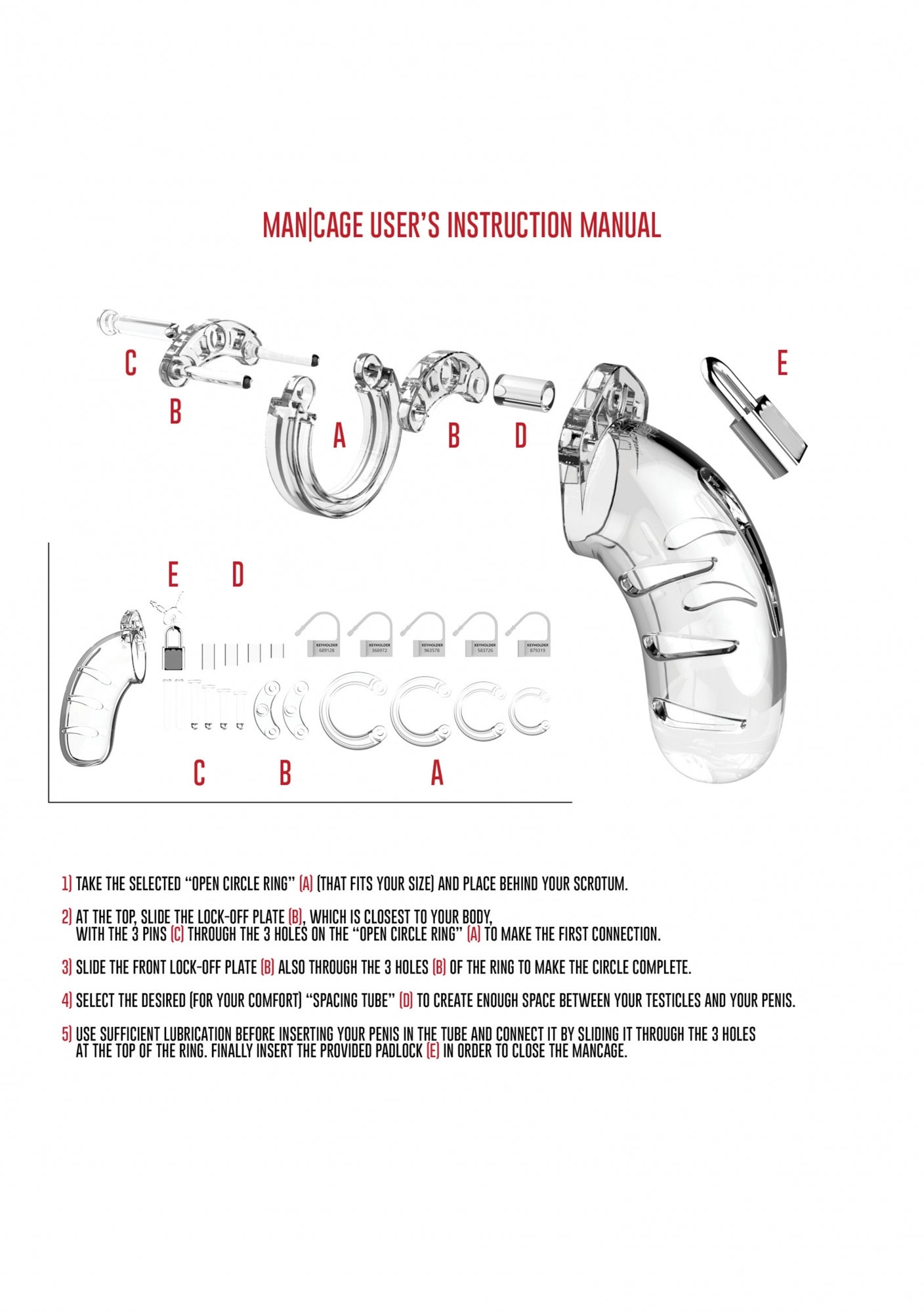 MANCAGE 3.5 Cock Cage in Clear