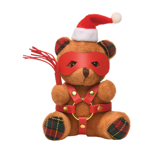 Master Series Holiday Bondage Brown Teddy Bear Keychain