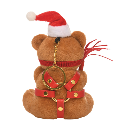 Master Series Holiday Bondage Brown Teddy Bear Keychain