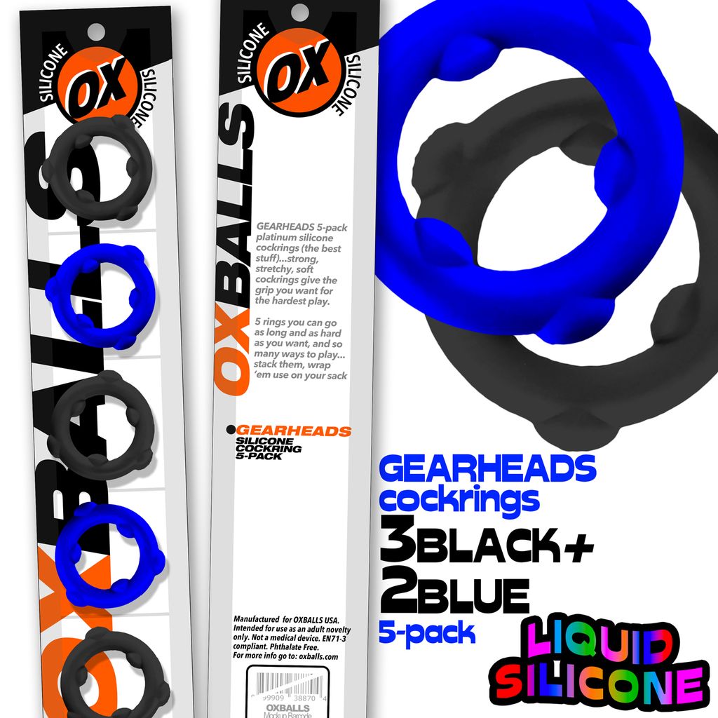 Gearheads 5-Pack Liquid Silicone C-Rings