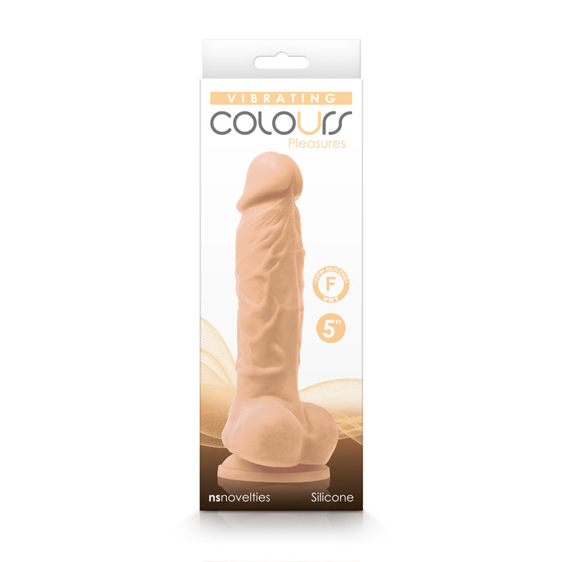 Colours Pleasures Vibrating 5" Dildo in White