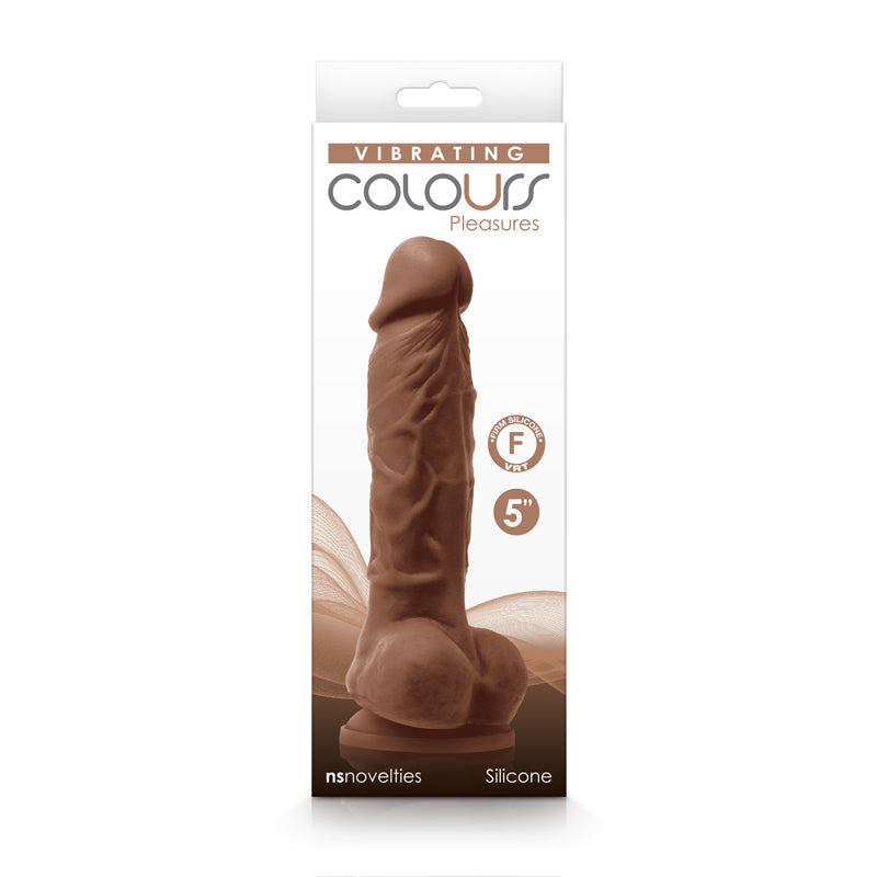Colours Pleasures Vibrating 5" Dildo in Brown