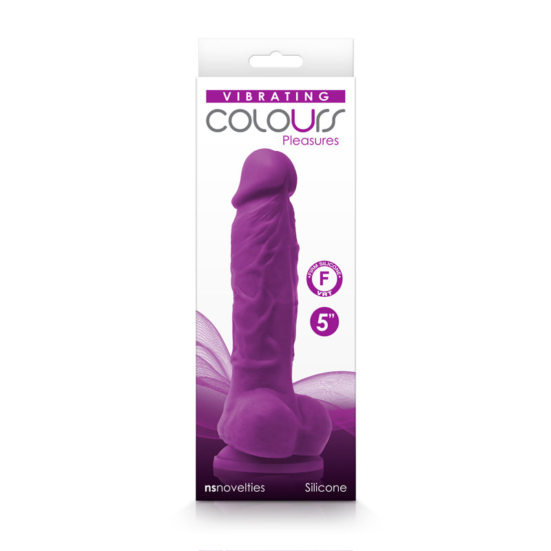 Colours Pleasures Vibrating 5" Dildo in Purple