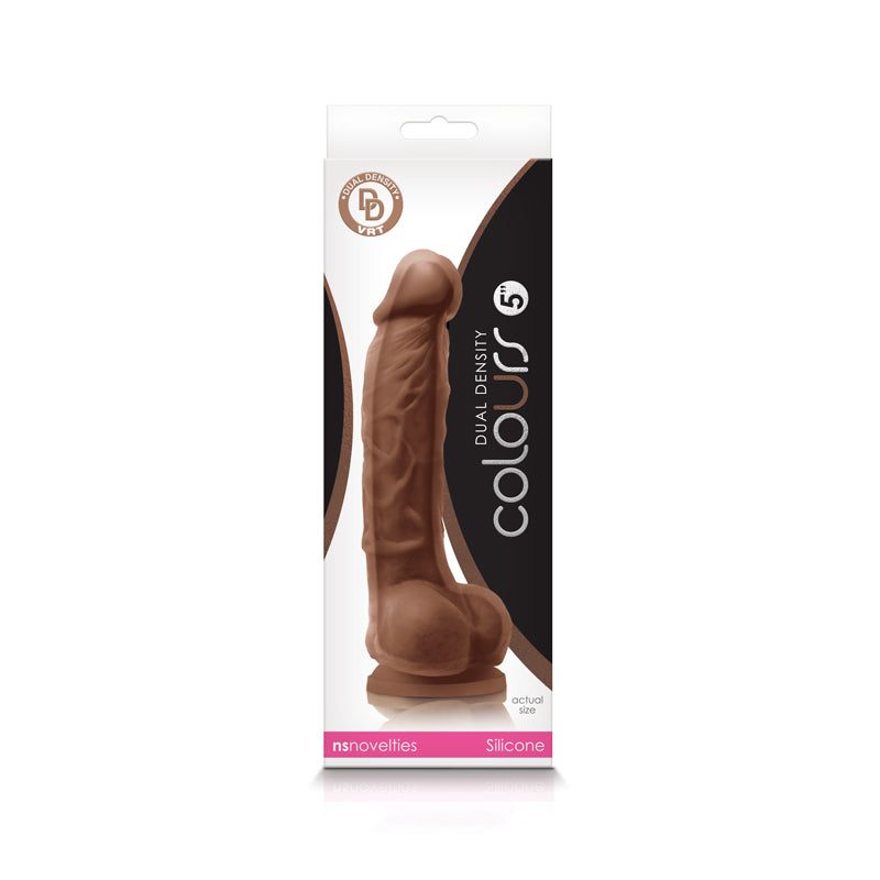 Colours Dual Density 5" Dildo in Brown