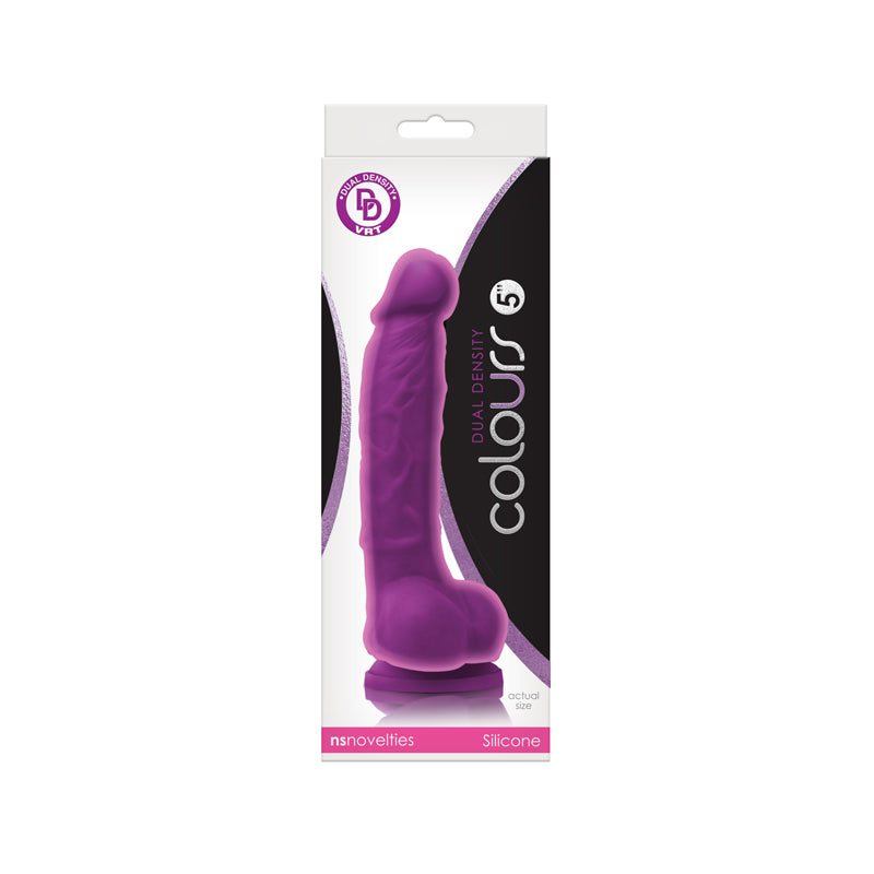 Colours Dual Density 5" Dildo in Purple