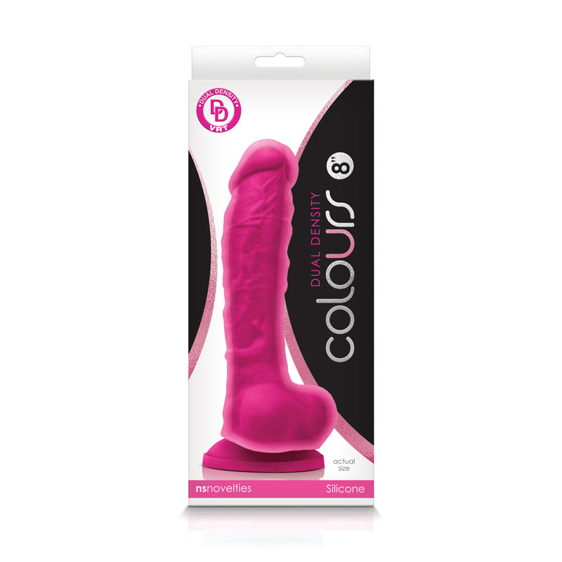 Colours Dual Density 8" Dildo in Pink