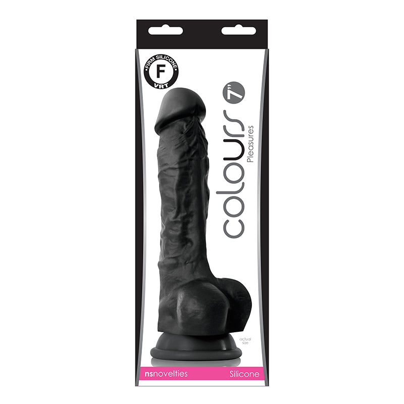 Colours Pleasures 7" Firm Dildo in Black