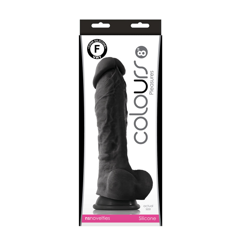 Colours Pleasures 8" Firm Dildo in Black