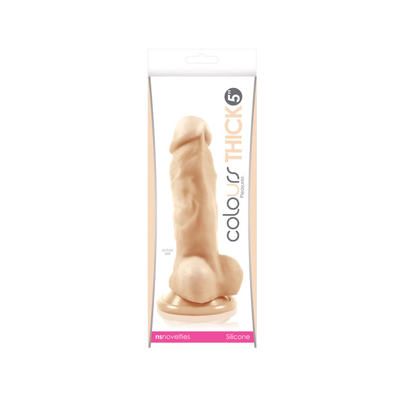 Colours Pleasures Thick 5" Dildo in White