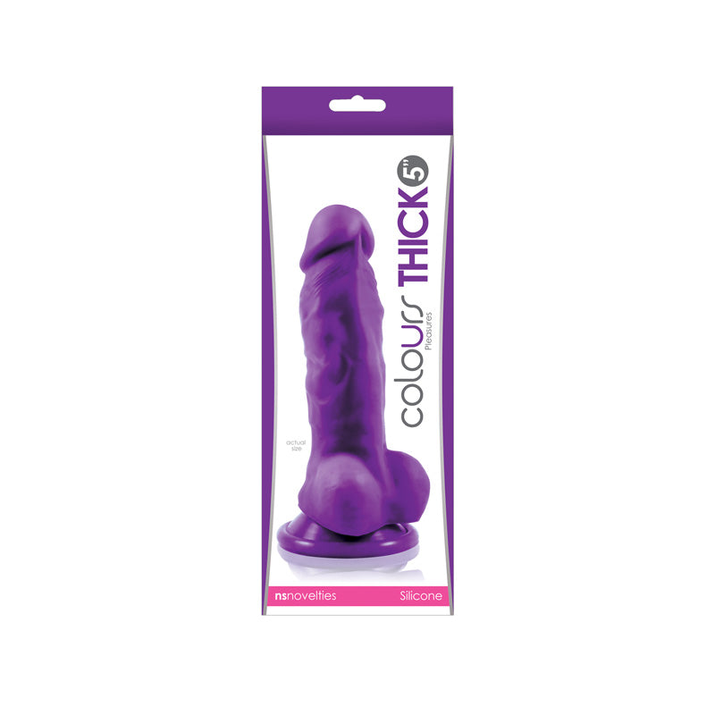 Colours Pleasures Thick 5" Dildo in Purple