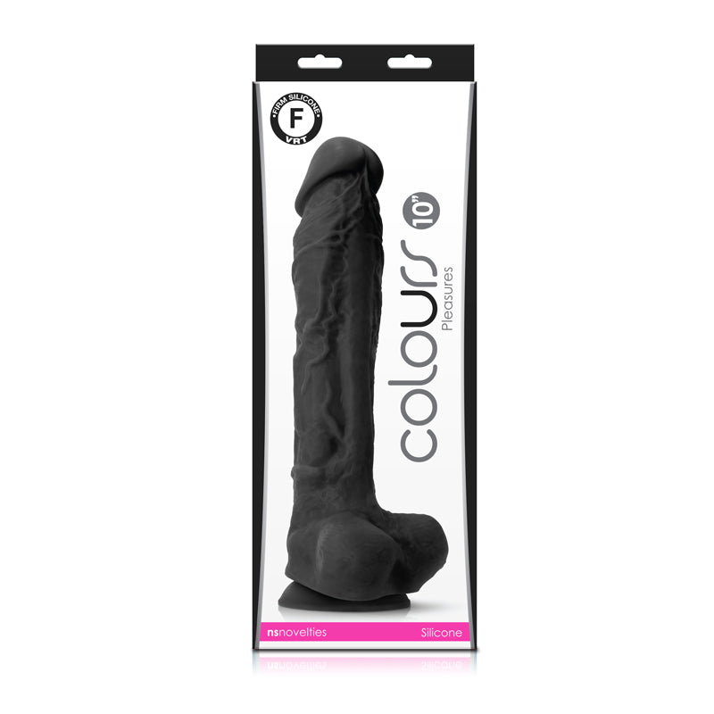 Colours Pleasures 10" Firm Dildo in Black