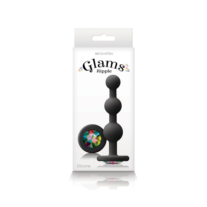 Glams Anal Plug Ripple Rainbow Gem