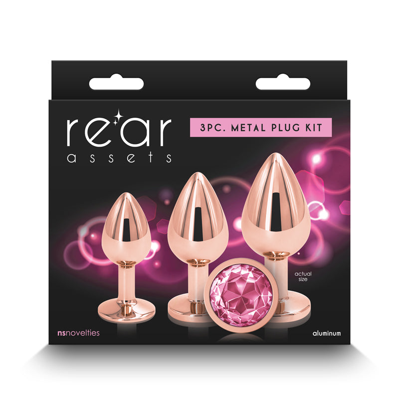 Rear Assets Jewel Plug Trainer Kit Rose Gold