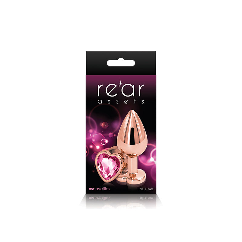 Rear Assets Jewel Heart Plug Rose Gold - Medium