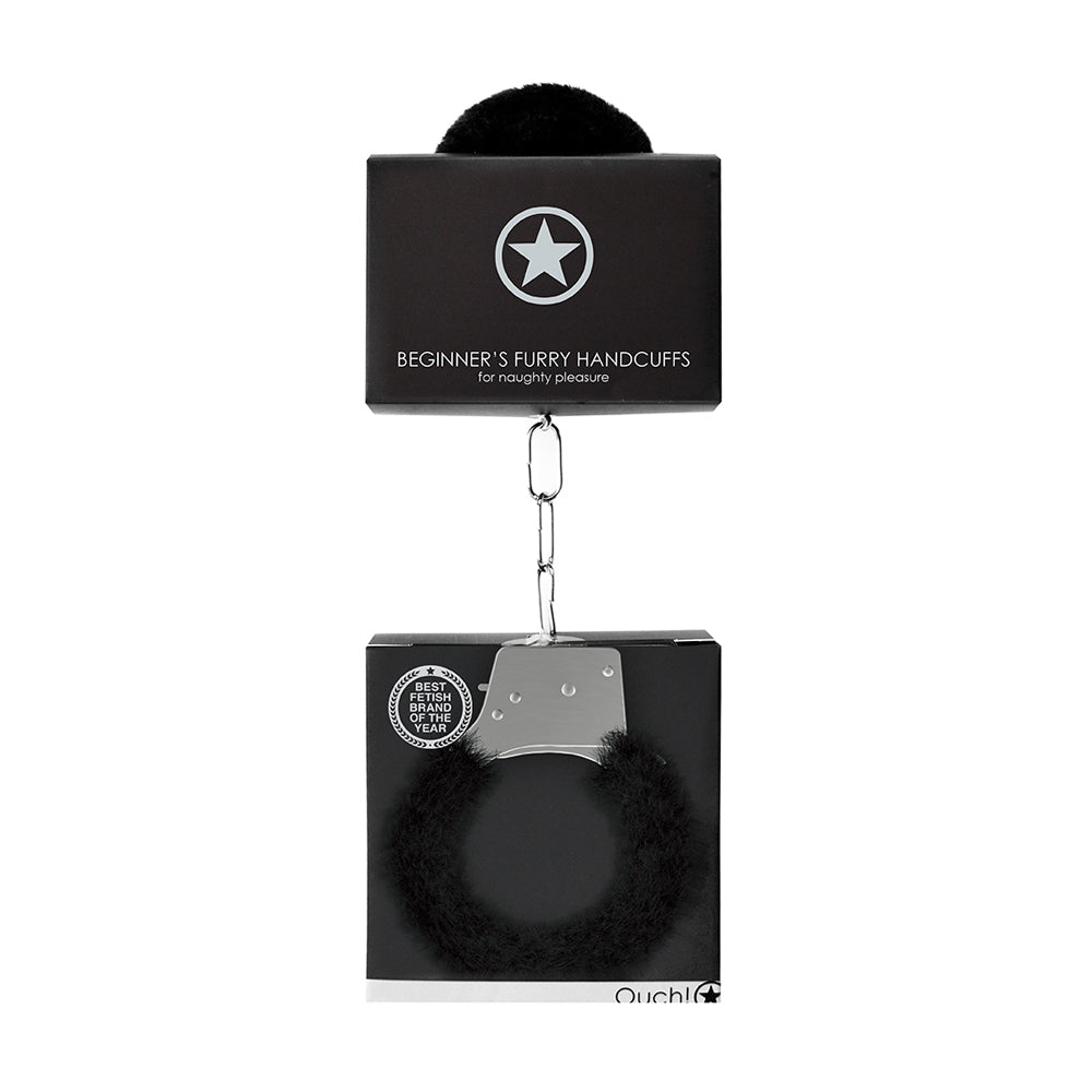 Ouch! Fluffy Black Cuffs