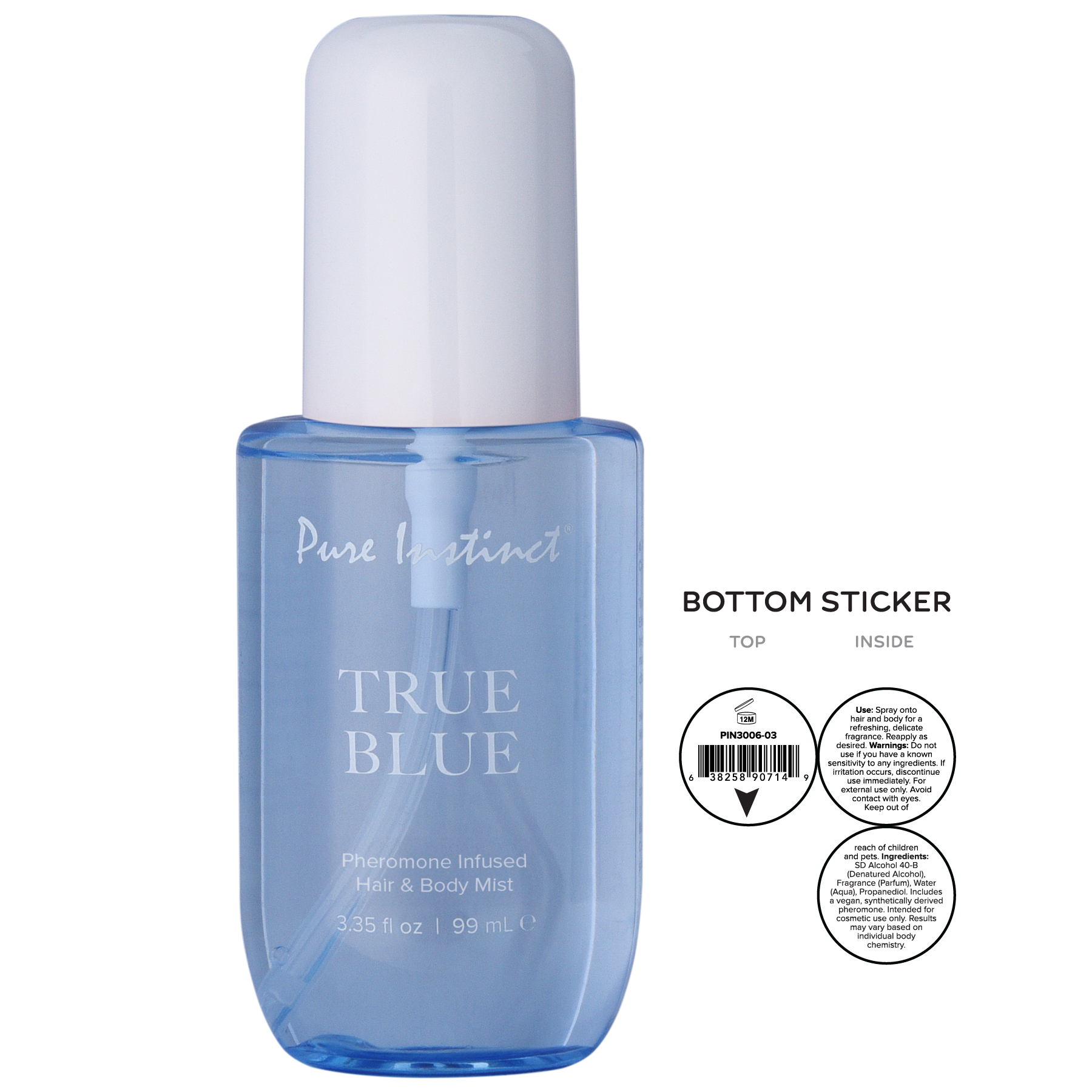 Pure Instinct Pheromone Hair & Body Mist True Blue