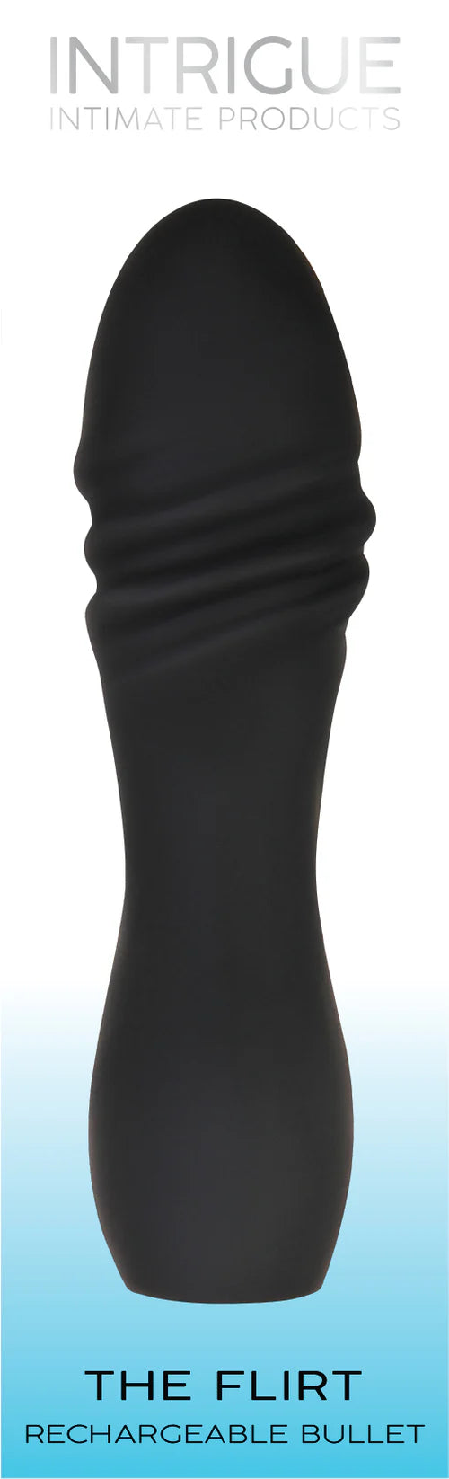 Intrigue The Flirt Silicone Bullet in Black