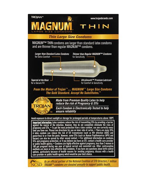 Trojan Magnum Thin Condoms 12-Pack