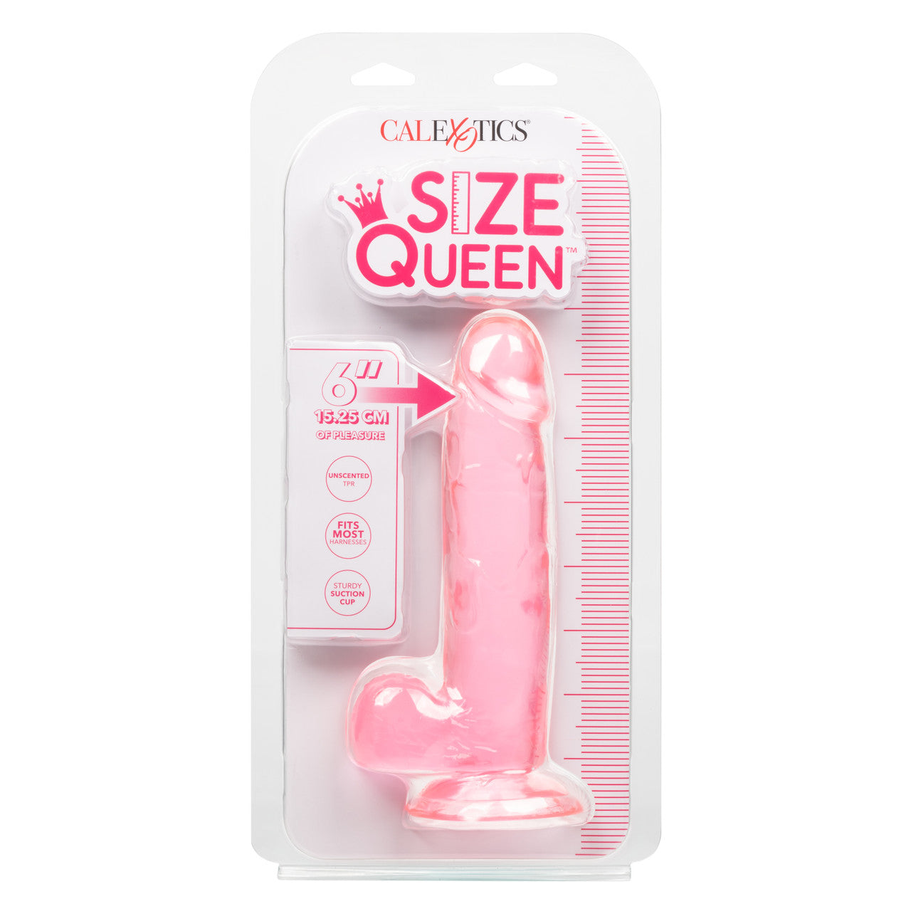 Size Queen 6" Dildo in Pink