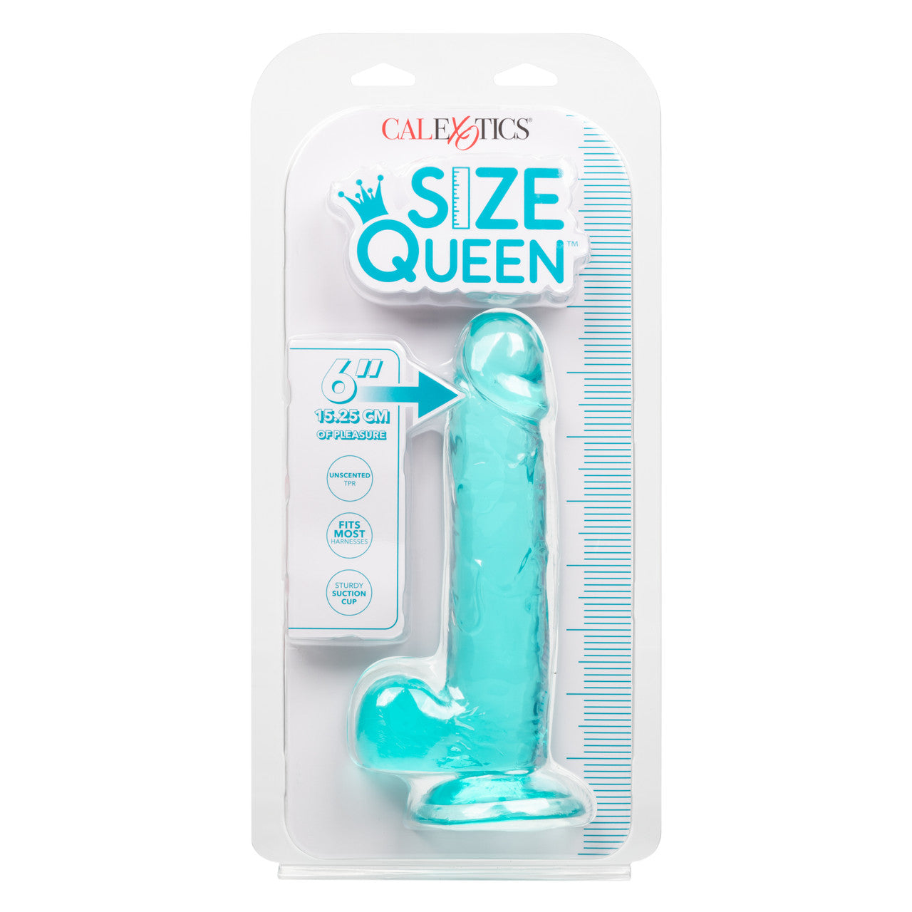 Size Queen 6" Dildo in Blue