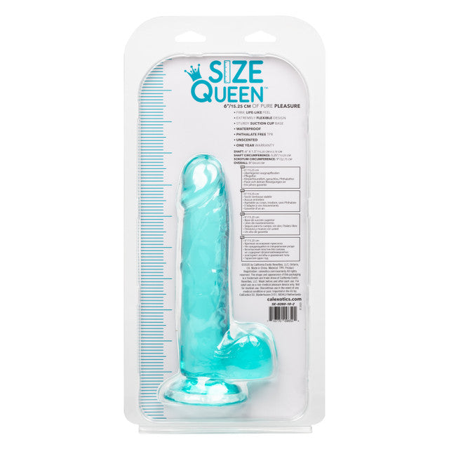 Size Queen 6" Dildo in Blue