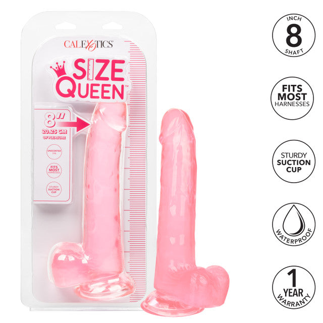 Size Queen 8" Dildo in Pink
