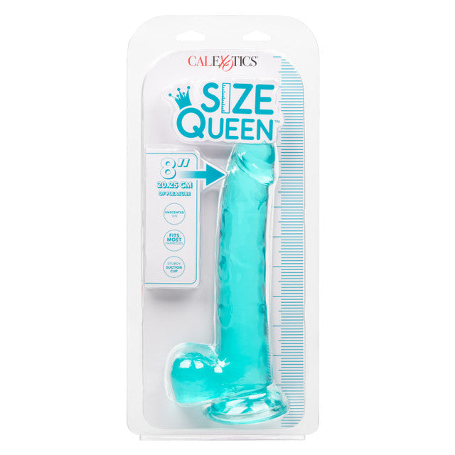Size Queen 8" Dildo in Blue