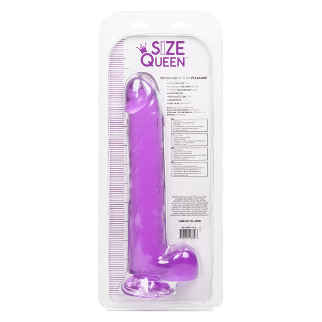 Size Queen 10" Dildo in Purple