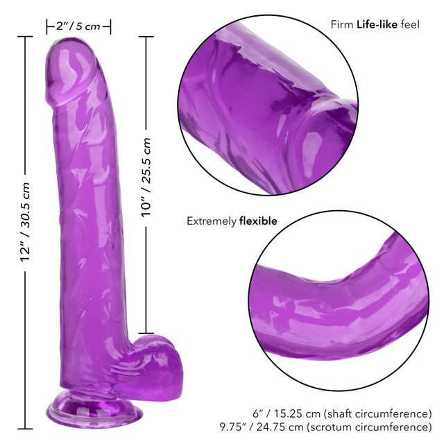 Size Queen 10" Dildo in Purple