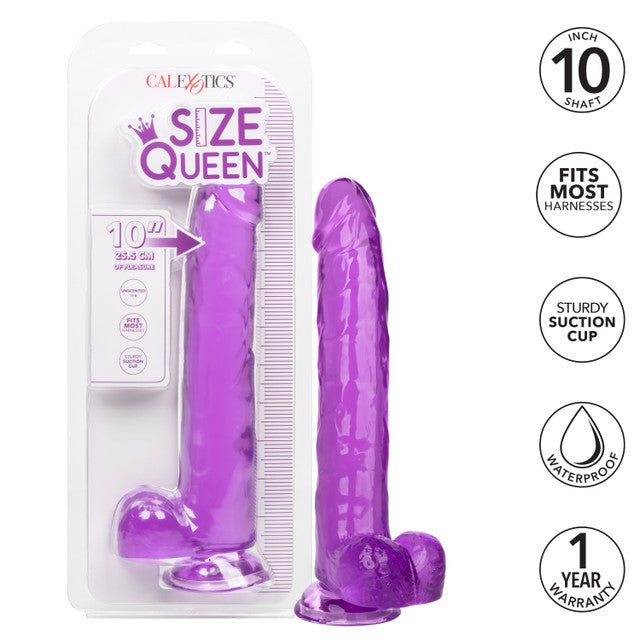 Size Queen 10" Dildo in Purple