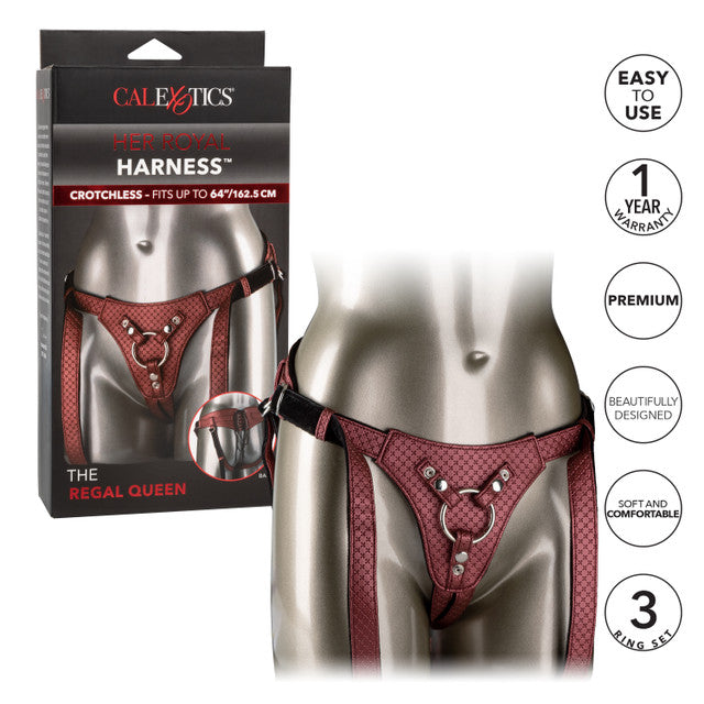 Her Royal Harness The Regal Queen in Red