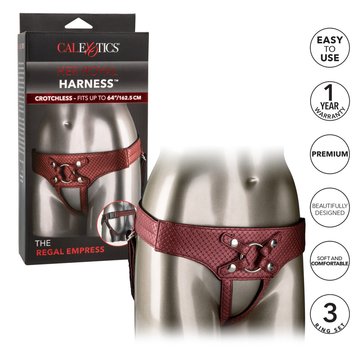 Her Royal Harness The Regal Empress in Red