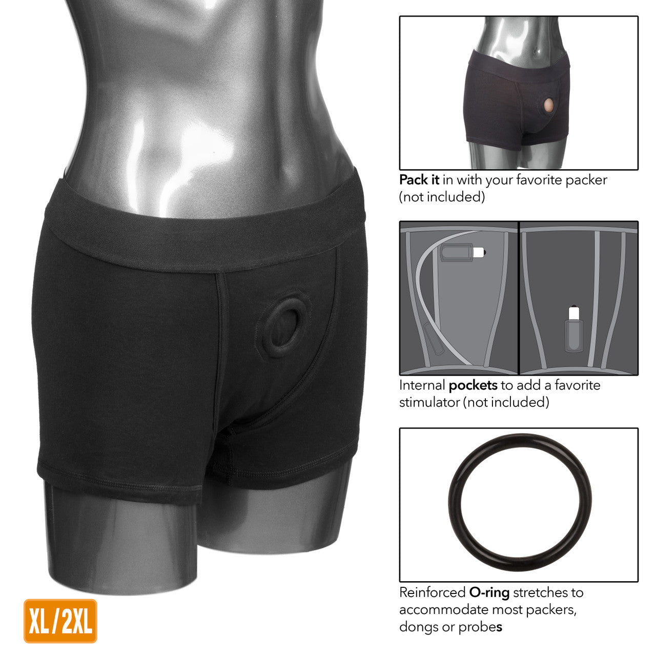 Packer Gear Boxer Brief Harness - XL/2XL