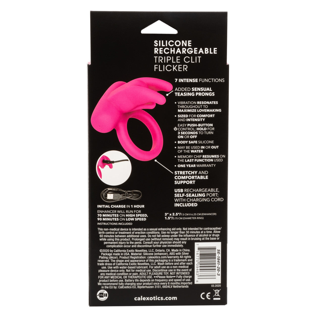 Triple Clit Flicker Cock Ring