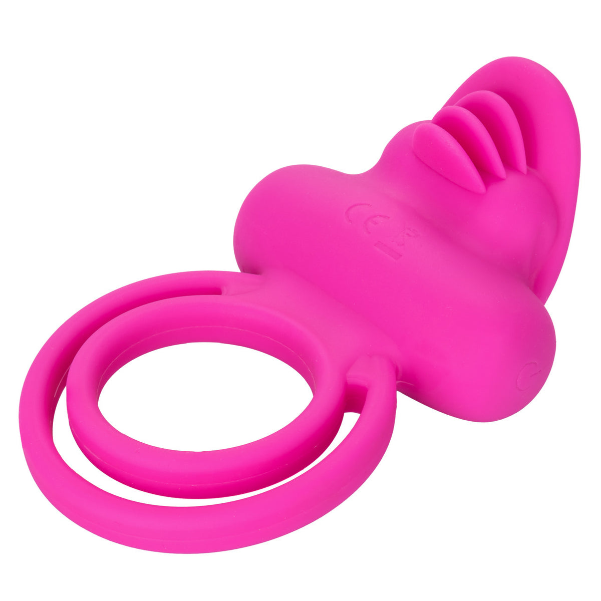 Rechargeable Dual Clit Flicker Cock Ring