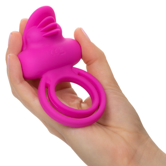 Rechargeable Dual Clit Flicker Cock Ring