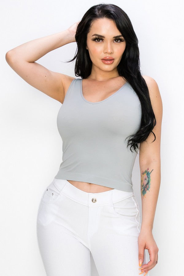 Essentials Reversible Crop Tank